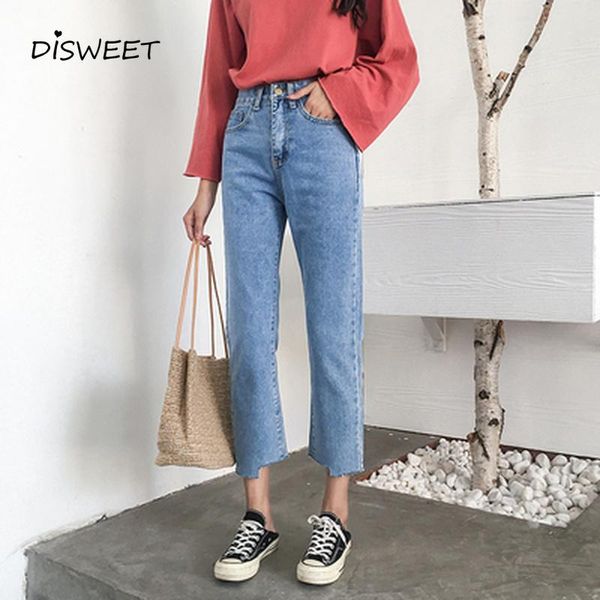 women's jeans high waist solid woman college style slim button straight-leg pants women simple anlkle-length 2021, Blue
women's jeans high waist solid woman college style slim button straight-leg pants women simple anlkle-length 2021, Blue