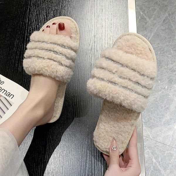2020 new plush slippers women's one-word ribbon cotton slippers indoor shoes casual wool roll woman home slides #3q6z, Black
2020 new plush slippers women's one-word ribbon cotton slippers indoor shoes casual wool roll woman home slides #3q6z, Black