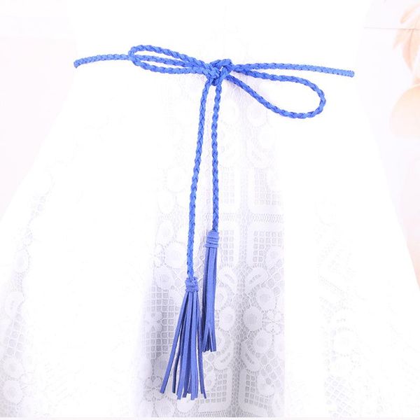 new korean pu leather tassel women thin belts weave waist belt female all-match knotted decorative waist chain dress belt, Black;brown
new korean pu leather tassel women thin belts weave waist belt female all-match knotted decorative waist chain dress belt, Black;brown