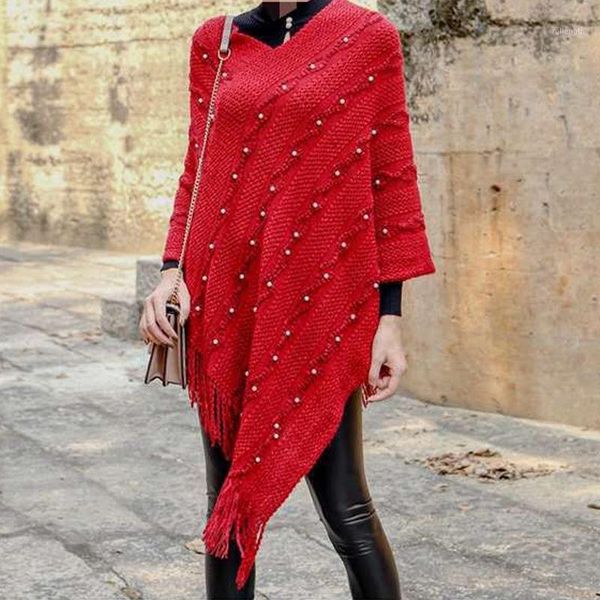 order big size beads fall / winter 2020 new style express women's wear euramerican nail beads tassel cape cape1, White;black 
order big size beads fall / winter 2020 new style express women's wear euramerican nail beads tassel cape cape1, White;black