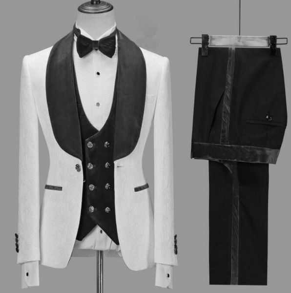 3 pieces business suit custom made groom tuxedos groomsmen man new arrival wedding suits, White;black
3 pieces business suit custom made groom tuxedos groomsmen man new arrival wedding suits, White;black