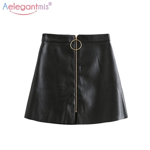 aelegantmis spring summer casual pu leather skirt women elegant zipper mini a-line skirt lady skinny high waist skirts black lj200819
aelegantmis spring summer casual pu leather skirt women elegant zipper mini a-line skirt lady skinny high waist skirts black lj200819