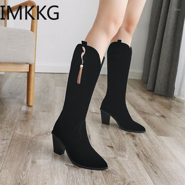 boots fashion embossed microfiber leather women pointed toe western mid-calf chunky wedges runway1, Black
boots fashion embossed microfiber leather women pointed toe western mid-calf chunky wedges runway1, Black