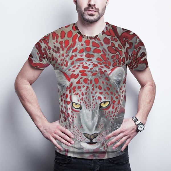 3d t shirt new men's leopard t-shirt eye-catching printing european and american three links summer breathable size, White;black
3d t shirt new men's leopard t-shirt eye-catching printing european and american three links summer breathable size, White;black