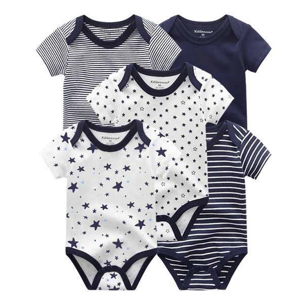 5pcs/lot baby boys girl clothes cartoon baby rompers soft baby jumpsuits 0-12m newborn cotton ropa bebe t200706, Blue 
5pcs/lot baby boys girl clothes cartoon baby rompers soft baby jumpsuits 0-12m newborn cotton ropa bebe t200706, Blue
