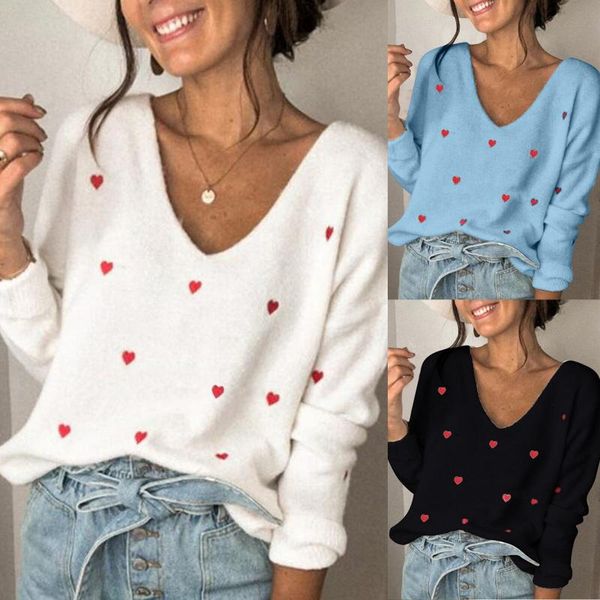 2021spring autumn sweaters women fashion v-neck pullover loose alentine's day heart printed sleeve plus size knitted, White;black
2021spring autumn sweaters women fashion v-neck pullover loose alentine's day heart printed sleeve plus size knitted, White;black