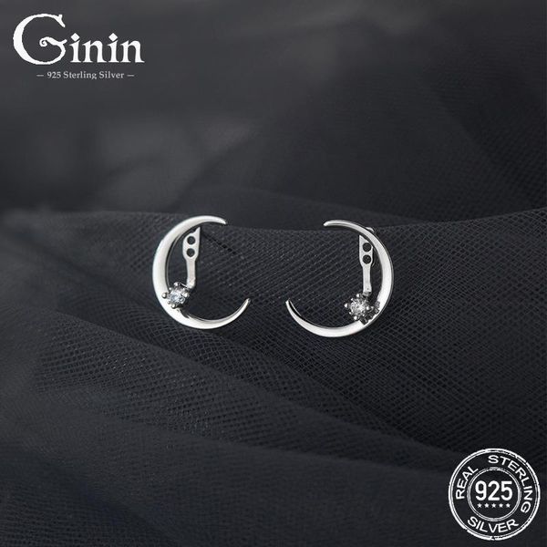 ginin 925 sterling silver korean style simple shiny moon single zircon stud earrings for women romantic elegant earrings jewelry, Golden;silver
ginin 925 sterling silver korean style simple shiny moon single zircon stud earrings for women romantic elegant earrings jewelry, Golden;silver