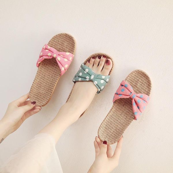 women linen slippers summer ladies casual flat slides sandals sweet polka dot flip flops girls indoor floor shoes1, Black
women linen slippers summer ladies casual flat slides sandals sweet polka dot flip flops girls indoor floor shoes1, Black