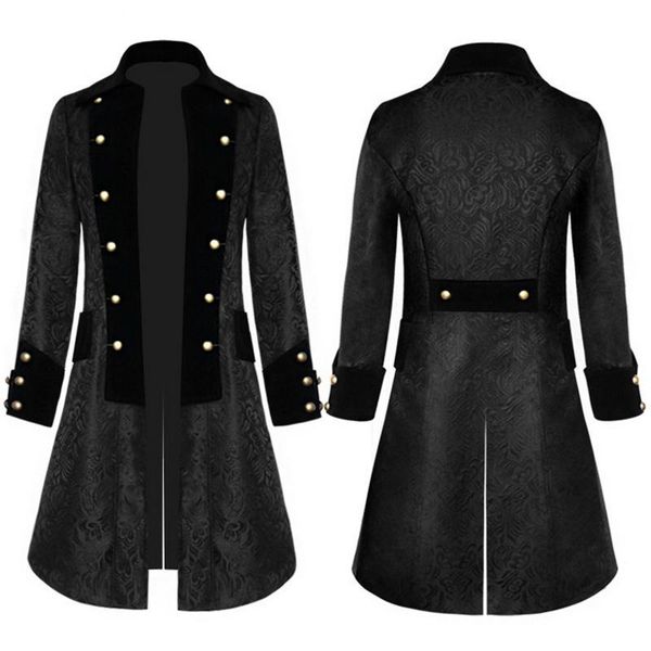 mens retro standing collar single-breasted middle ages overcoat coat solid color long trench jacket casual kg-157, Black;brown
mens retro standing collar single-breasted middle ages overcoat coat solid color long trench jacket casual kg-157, Black;brown