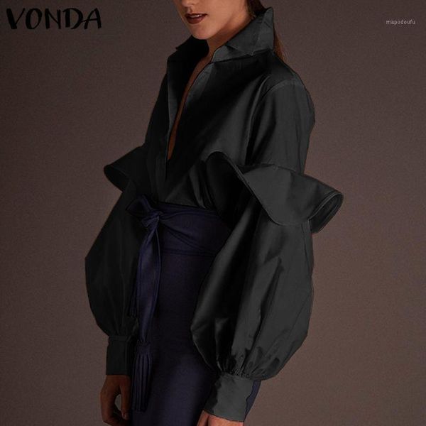 v neck 2021 vonda mujer plus size blusas women blouses long latern sleeve solid shirts femme work blusas loose 1, White
v neck 2021 vonda mujer plus size blusas women blouses long latern sleeve solid shirts femme work blusas loose 1, White