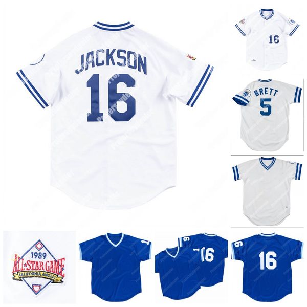 16 bo jackson 1989 5 george brett 1982 kansas city home vintage baseall jersey all stitched, Blue;black
16 bo jackson 1989 5 george brett 1982 kansas city home vintage baseall jersey all stitched, Blue;black