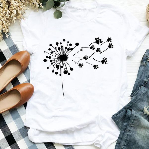 women lady dog paw pet love sweet fashion cute 90s floral print t tee womens tshirt female shirt clothes graphic t-shirt, White
women lady dog paw pet love sweet fashion cute 90s floral print t tee womens tshirt female shirt clothes graphic t-shirt, White