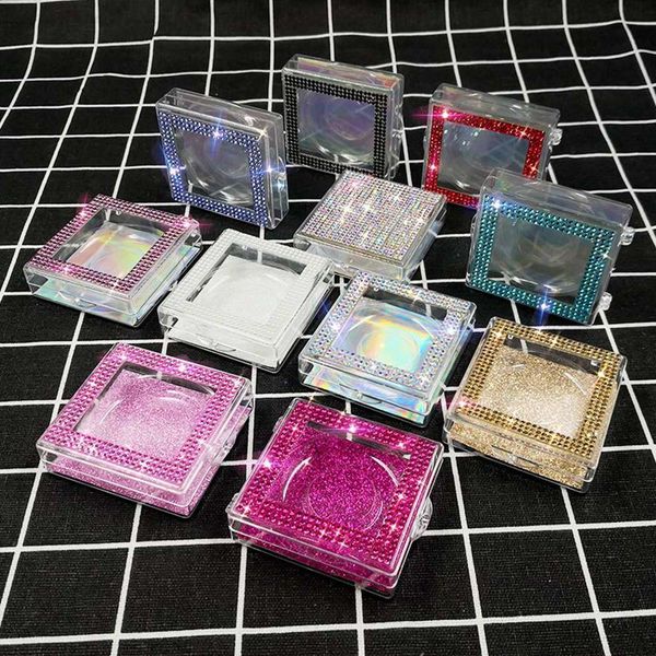 fashion eyelash packaging box diamond glitter square false eyelashes packaging box storage cases plastic boxes makeup tool
fashion eyelash packaging box diamond glitter square false eyelashes packaging box storage cases plastic boxes makeup tool