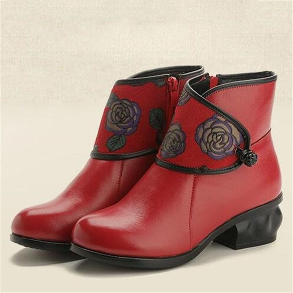 fashion women shoes autumn winter genuine leather boots soft bottom print national style short boots shoes1, Black
fashion women shoes autumn winter genuine leather boots soft bottom print national style short boots shoes1, Black