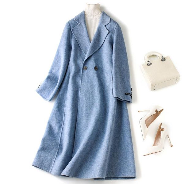 boutique double-sided coat female nice winter tide slim fashion lapel two buttons 111% wool coat womens j11143, Black
boutique double-sided coat female nice winter tide slim fashion lapel two buttons 111% wool coat womens j11143, Black