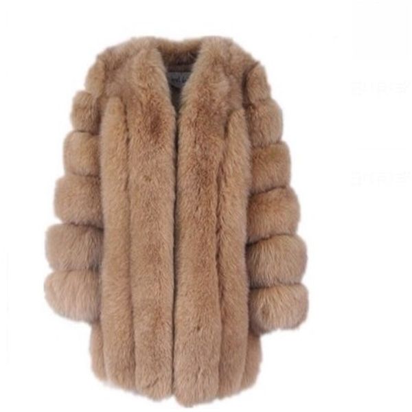 women winter fluffy faux coat high-quality thick imitated fox fur overcoat female warm outwear t200506, Black
women winter fluffy faux coat high-quality thick imitated fox fur overcoat female warm outwear t200506, Black