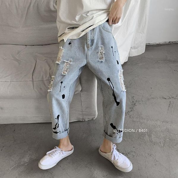 2020 summer men's holes stretch slim fit casual pants cargo pocket wash jeans blue haren pants biker denim trousers size -2xl1
2020 summer men's holes stretch slim fit casual pants cargo pocket wash jeans blue haren pants biker denim trousers size -2xl1