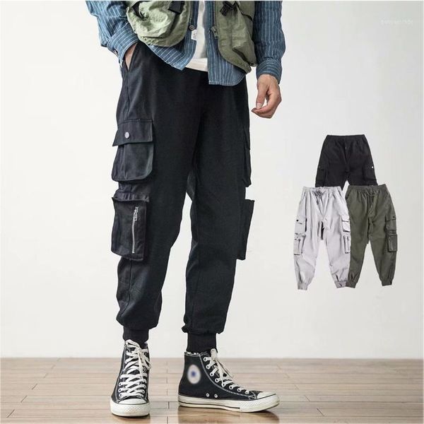 men's pants men's overalls elastic ankle tied baned trousers loose sweatpants hip hop casual zipper multi-pocket pants1, Black
men's pants men's overalls elastic ankle tied baned trousers loose sweatpants hip hop casual zipper multi-pocket pants1, Black