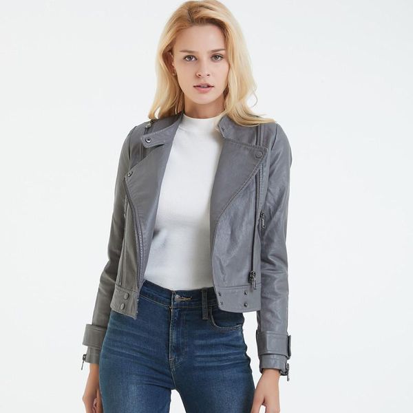 casual solid women short faux leather jacket fashion autumn womens pu leather jackets slim pockets motorcycle coat, Black
casual solid women short faux leather jacket fashion autumn womens pu leather jackets slim pockets motorcycle coat, Black