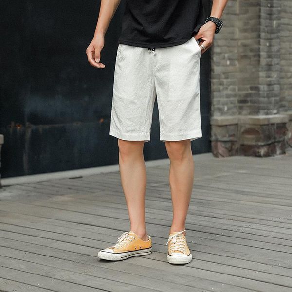 summer mens knee length casual shorts cool linen pants solid elastic waist shorts mens casual beach vacation trousers, White;black
summer mens knee length casual shorts cool linen pants solid elastic waist shorts mens casual beach vacation trousers, White;black