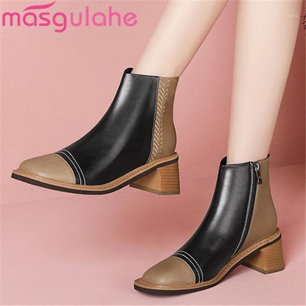boots masgulahe 2021 genuine leather women ladies shoes fashion mixed colors simple autumn winter ankle black1, Black
boots masgulahe 2021 genuine leather women ladies shoes fashion mixed colors simple autumn winter ankle black1, Black