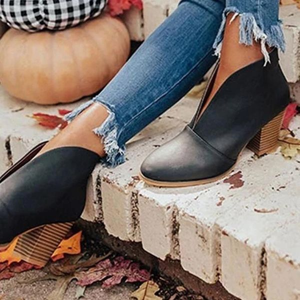 autumn ladies ankle boots pu plus size comfortable women patchwork casual short boots solid color fashion, Black
autumn ladies ankle boots pu plus size comfortable women patchwork casual short boots solid color fashion, Black