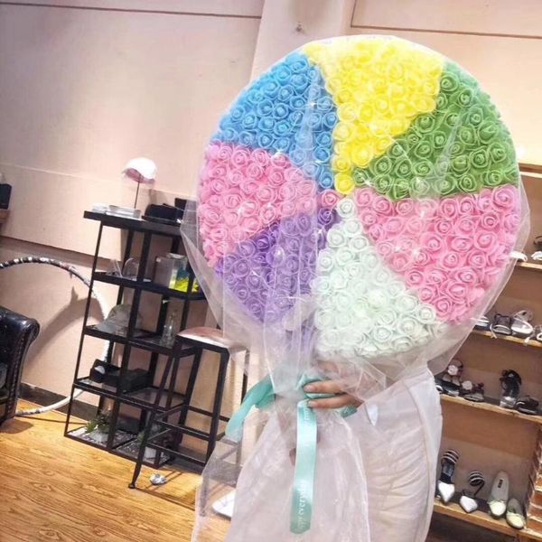 68*40cm*10cm giant rainbow lollipop pe immortal flowers roses hold flowers valentine's day bouquet, tanabata birthday gift
68*40cm*10cm giant rainbow lollipop pe immortal flowers roses hold flowers valentine's day bouquet, tanabata birthday gift