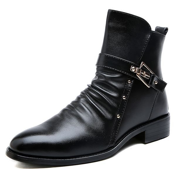 of new arrival men casual cowboy genuine punk leather shoes motorcycle short male zapatos boots hombre botts g0x3, Black
of new arrival men casual cowboy genuine punk leather shoes motorcycle short male zapatos boots hombre botts g0x3, Black