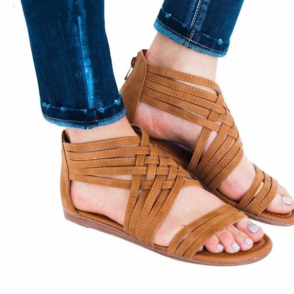 2020 Summer Sandals Roman Style Zipper Casual Flat Toe Women's Shoes Plus Size 35-43 Zapatos Mujer #ZG0k
2020 Summer Sandals Roman Style Zipper Casual Flat Toe Women's Shoes Plus Size 35-43 Zapatos Mujer #ZG0k
