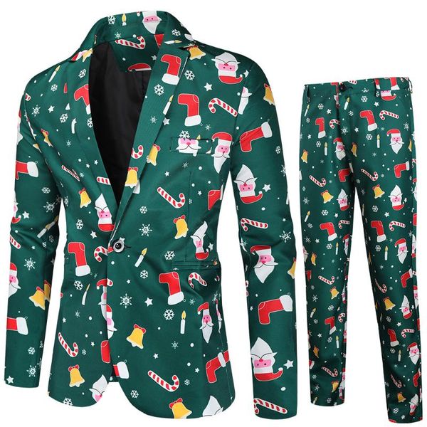men's suits & blazers suit men 2021 autumn winter 3d printed two-piece christmas slimming hip hop long-sleeved, White;black
men's suits & blazers suit men 2021 autumn winter 3d printed two-piece christmas slimming hip hop long-sleeved, White;black