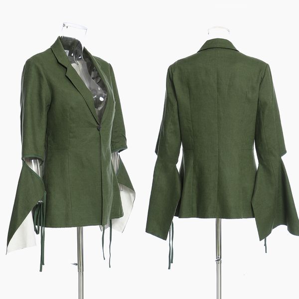 new personality designer female blazers cotton flax high street suit slices split extension sleeves outerwear lady coats clothes shwu, White;black
new personality designer female blazers cotton flax high street suit slices split extension sleeves outerwear lady coats clothes shwu, White;black