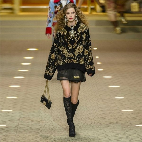 2020 winter runway designer black pullovers women luxury floral print female christmas knit sweater jumper clothing c1123, White;black
2020 winter runway designer black pullovers women luxury floral print female christmas knit sweater jumper clothing c1123, White;black