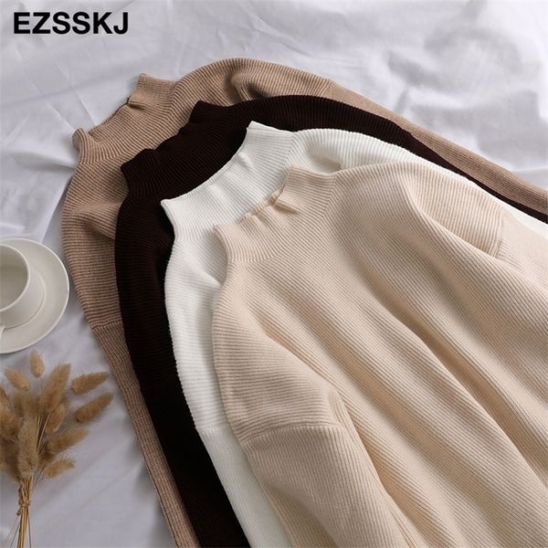 loose sweater women pullover casual turtleneck long sleeve chic oversized knit sweater female jumpers split side 201223, White;black
loose sweater women pullover casual turtleneck long sleeve chic oversized knit sweater female jumpers split side 201223, White;black