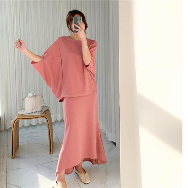 корейский стиль overisze tunic mermaid юбка женские 2 штуки набор мода batwing рукав свободная толстовка верхняя одежда, Gray
корейский стиль overisze tunic mermaid юбка женские 2 штуки набор мода batwing рукав свободная толстовка верхняя одежда, Gray