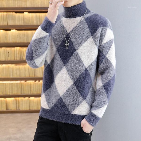 men's sweater turtleneck imitation mink autumn and winter knitwear trend bottoming sweater new1, White;black
men's sweater turtleneck imitation mink autumn and winter knitwear trend bottoming sweater new1, White;black
