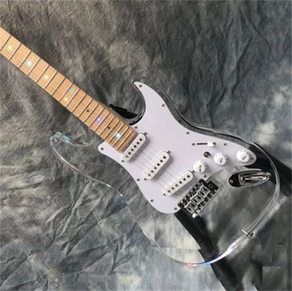 2021 new arrival transparent plastic electric guitar,6-string ectronic instrument,with multicolor led lights, guitars guitarra
2021 new arrival transparent plastic electric guitar,6-string ectronic instrument,with multicolor led lights, guitars guitarra