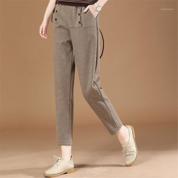 plus cashmere sweatpants women trousers high waist camel color pants korean casual harem pants femme elastic waist fall winter1, Black;white
plus cashmere sweatpants women trousers high waist camel color pants korean casual harem pants femme elastic waist fall winter1, Black;white