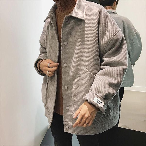 men's wool & blends 2021 autumn and winter youth solid color loose lapel woolen coat fashionable casual single-breasted m-2xl, Black
men's wool & blends 2021 autumn and winter youth solid color loose lapel woolen coat fashionable casual single-breasted m-2xl, Black