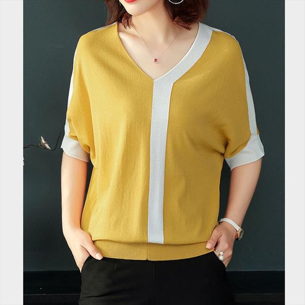 2021 fashion knitted summer women short sleeve pullover ladies cool knit pull elegant causal loose jumper female poncho, White;black
2021 fashion knitted summer women short sleeve pullover ladies cool knit pull elegant causal loose jumper female poncho, White;black