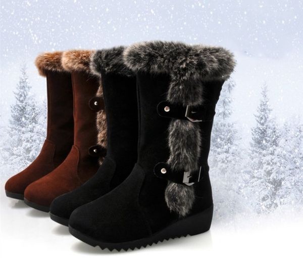 plus-size snowshoes, lady's suede boots winter warmth and velvet cotton boots, sloping heel, belt buckle, rabbit hair, middle boots win, Black
plus-size snowshoes, lady's suede boots winter warmth and velvet cotton boots, sloping heel, belt buckle, rabbit hair, middle boots win, Black