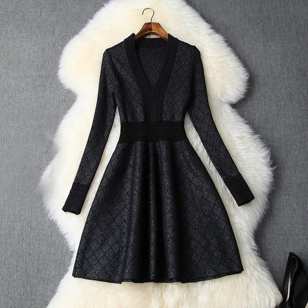 2022 autumn winter black plaid glitter knitted dress long sleeve v neck buttons short mini fashion casual dresses o2410375, Black;gray
2022 autumn winter black plaid glitter knitted dress long sleeve v neck buttons short mini fashion casual dresses o2410375, Black;gray