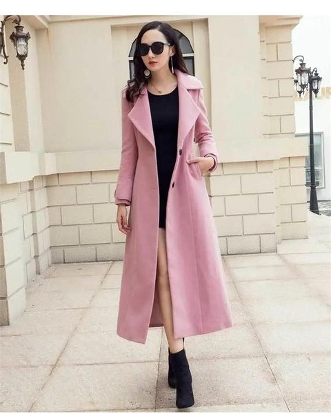 vintage woolen coat women autumn winter new pink plus size coat female long section office lady elegant 2xl1, Black
vintage woolen coat women autumn winter new pink plus size coat female long section office lady elegant 2xl1, Black