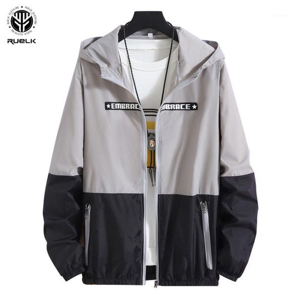 ruelk summer new jacket hooded men's fashion casual slim patchwork windbreaker men's jacket zipper thin clothing s-4xl1, Black;brown
ruelk summer new jacket hooded men's fashion casual slim patchwork windbreaker men's jacket zipper thin clothing s-4xl1, Black;brown