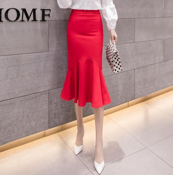 new spring fall fashion female high waist thin drawing hip trumpet bundle skirt q735 zim8, Black
new spring fall fashion female high waist thin drawing hip trumpet bundle skirt q735 zim8, Black