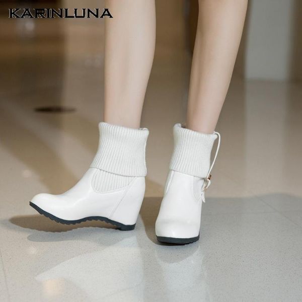 boots women's arrivals plus size 43 inside high heels winter shoes fashion elastic knitting ankle, Black
boots women's arrivals plus size 43 inside high heels winter shoes fashion elastic knitting ankle, Black