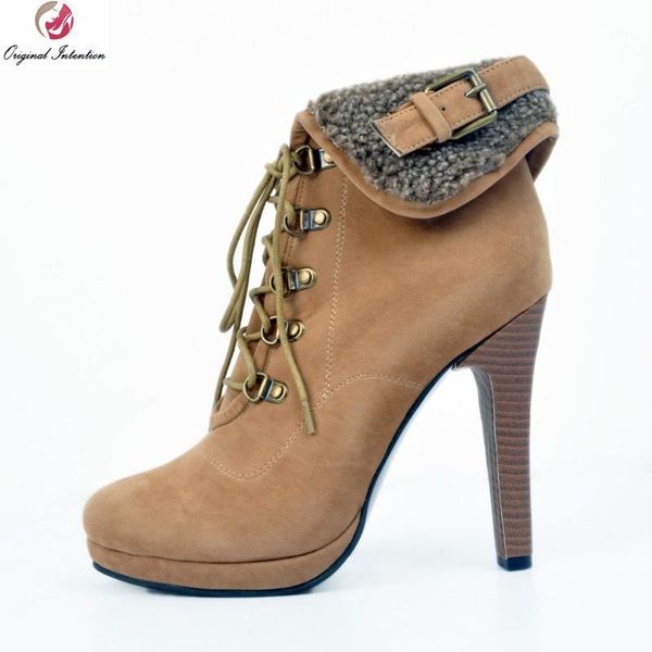 original intention stylish women ankle boots nice round toe spike heels comfortable brown shoes woman plus us size 4-151, Black
original intention stylish women ankle boots nice round toe spike heels comfortable brown shoes woman plus us size 4-151, Black