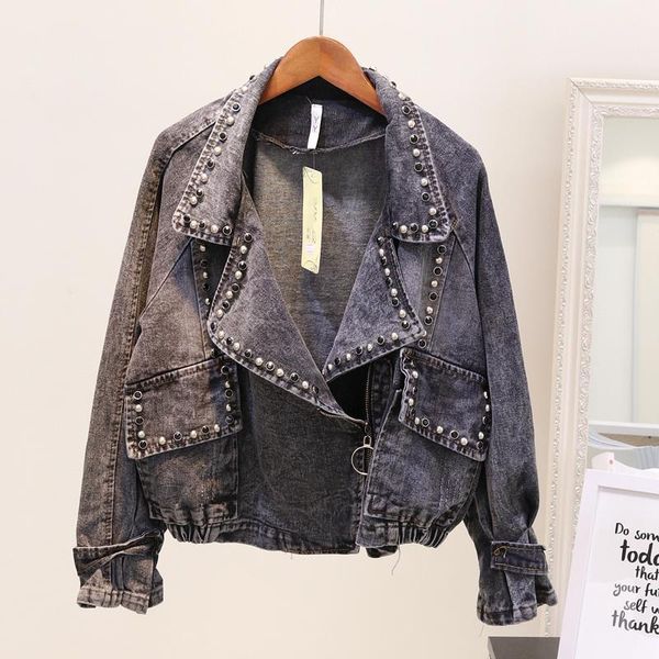 new coats and jackets women zippers pockets jean denim coat jackets rivet spring autumn 9ct00181, Black;brown
new coats and jackets women zippers pockets jean denim coat jackets rivet spring autumn 9ct00181, Black;brown