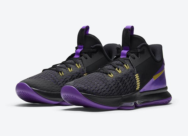 lebron witness 5 lakers men basketball shoes with box james witness v black fierce purple sport shoes size us7-us12
lebron witness 5 lakers men basketball shoes with box james witness v black fierce purple sport shoes size us7-us12