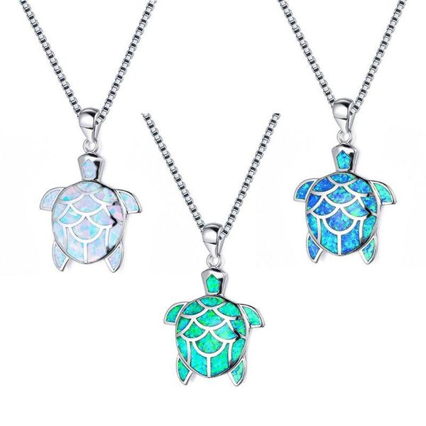 pendant necklaces 3 color created blue fire opals cute tortoise necklace for women fashion jewelry, Silver
pendant necklaces 3 color created blue fire opals cute tortoise necklace for women fashion jewelry, Silver