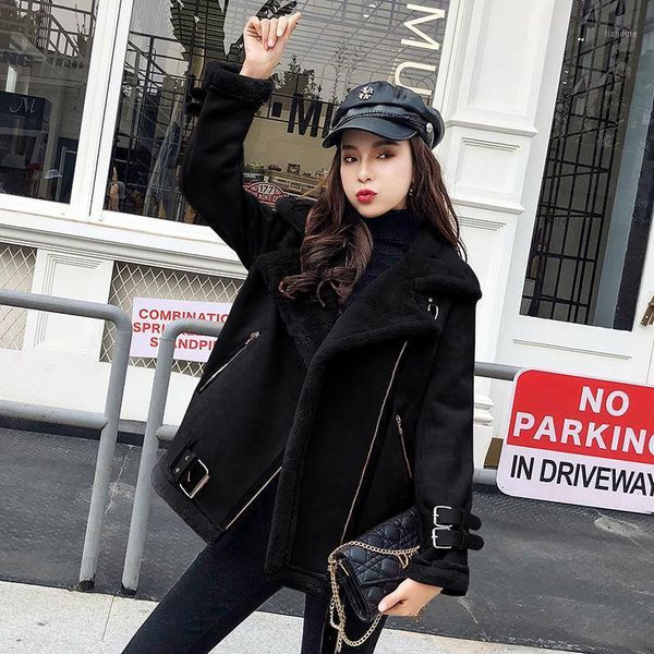 new autumn and winter lapel heavy suede fur lambskin locomotive clothing1, Black;brown
new autumn and winter lapel heavy suede fur lambskin locomotive clothing1, Black;brown